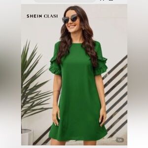 SHEIN Classic Green Mini Dress